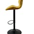 Chaise de bar moderne en velours doré réglable en hauteur (lot de 2) PALERME