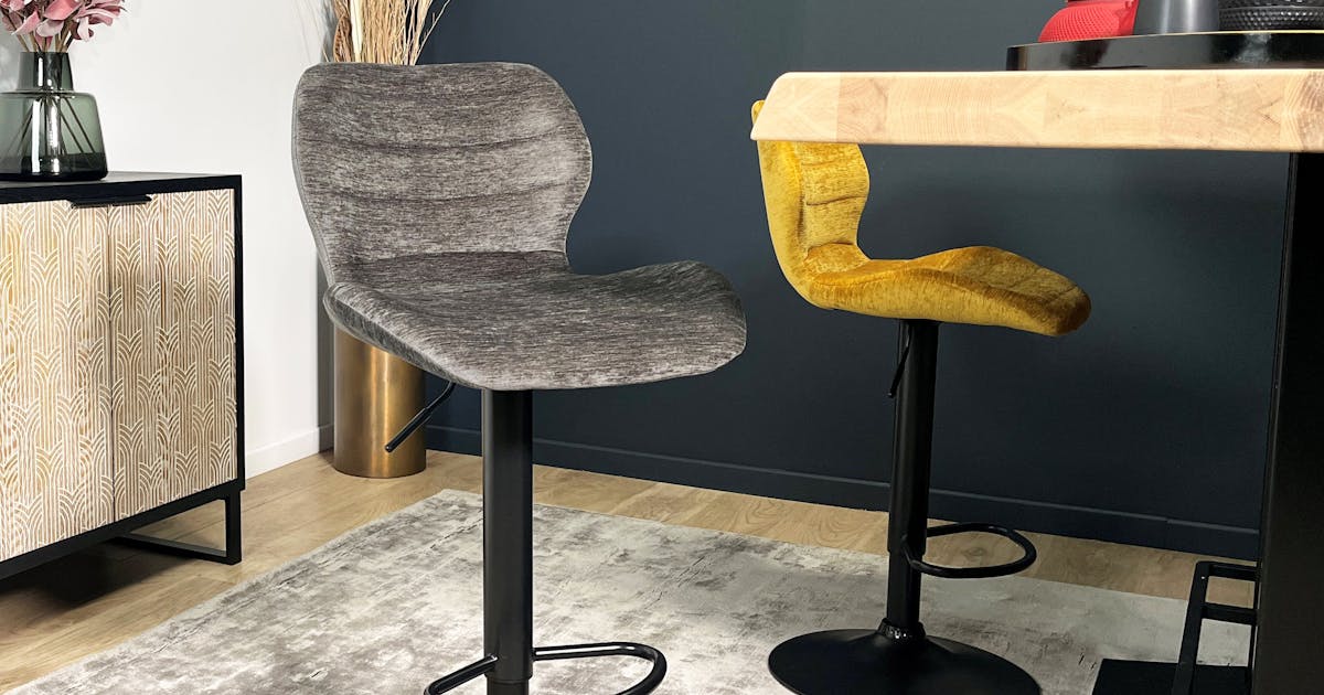 Chaise De Bar Réglable En Hauteur