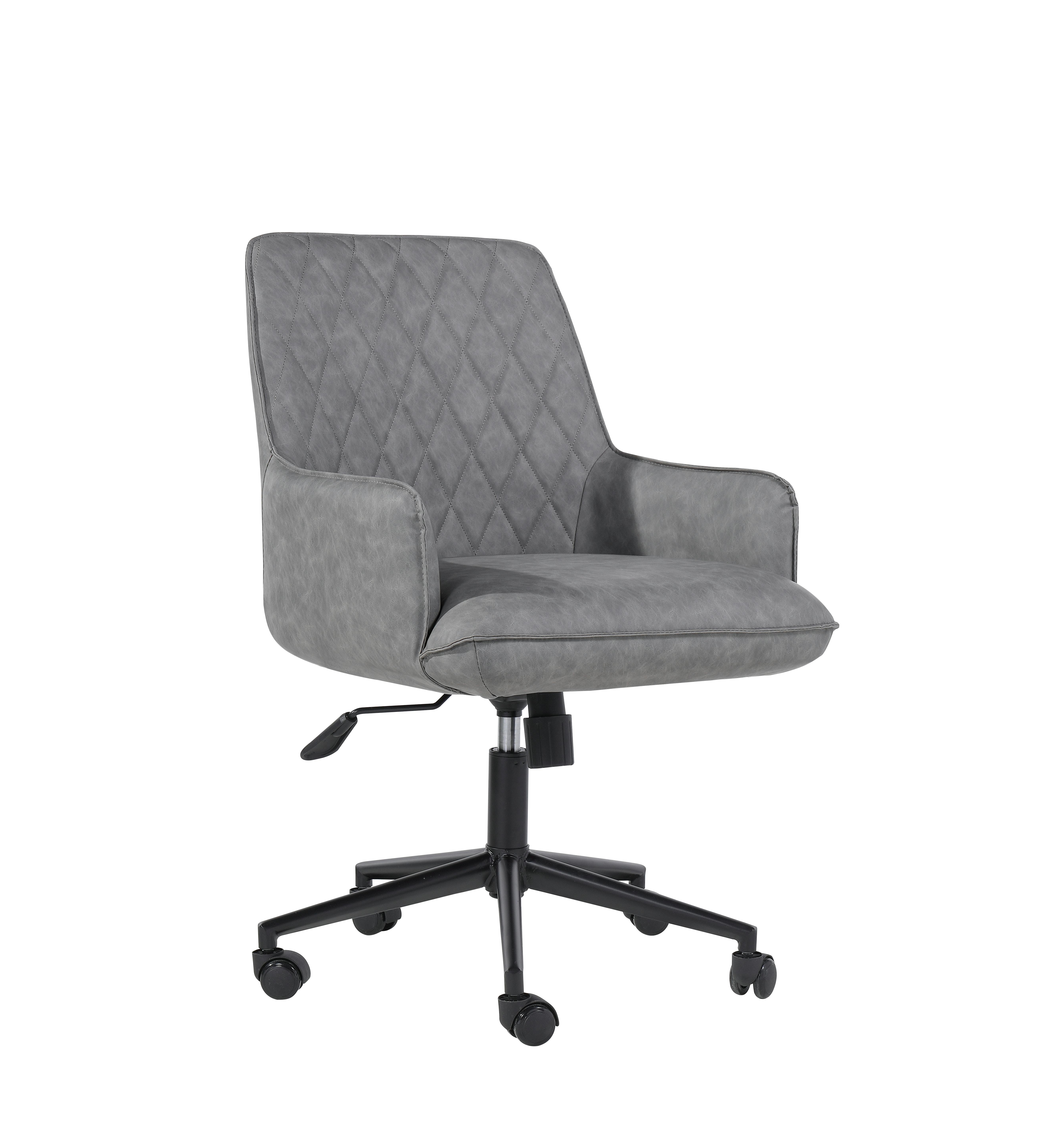 Chaise de bureau confortable grise PIANA