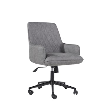  Chaise de bureau confortable grise PIANA