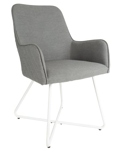 Chaise de jardin aluminium blanc pieds croisés (lot de 2) MAJORQUE