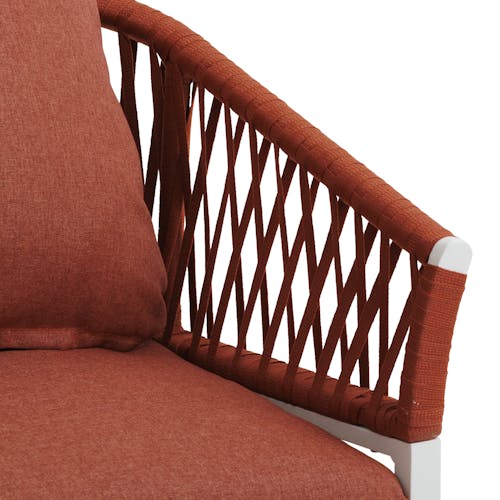 Chaise de jardin aluminium et tissu couleur brique (lot de 2) GRENADE