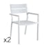 Chaise de jardin avec accoudoirs en aluminium blanc (lot de 2) STOCKHOLM