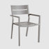 Chaise de jardin avec accoudoirs en aluminium gris sable (lot de 2) STOCKHOLM