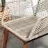 Chaise de jardin beige en corde tressée et pieds bois FSC® (lot de 2) GRENADE