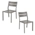 Chaise de jardin en aluminium gris sable (lot de 2) STOCKHOLM