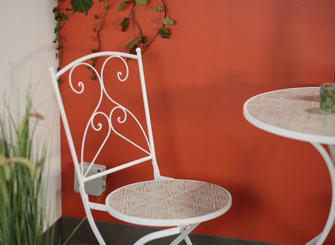 Chaise de jardin en mosaïque beige (lot de 2) GRENADE