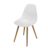 Chaise de jardin style scandinave assise blanche pieds couleur naturelle (lot de 2) GIJON