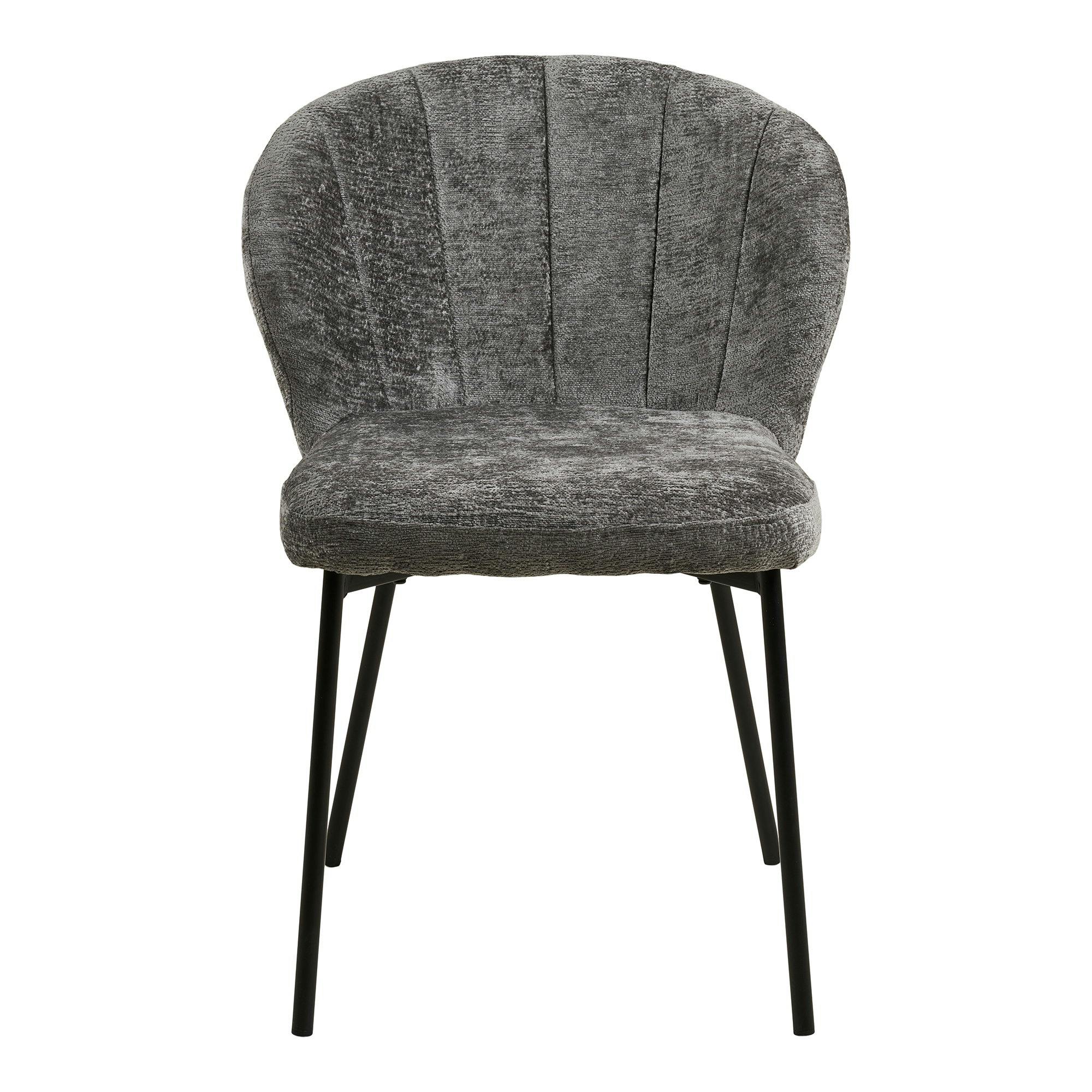 Chaise de salle à manger en tissu gris (lot de 2) ROSARIO