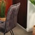 Chaise de salle à manger gris anthracite avec pieds épingle (lot de 2) MALMOE