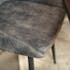 Chaise de salle à manger grise avec pieds métal (lot de 2) MALMOE