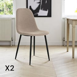 Chaise de salle à manger grise, style moderne (lot de 2) BERLIN