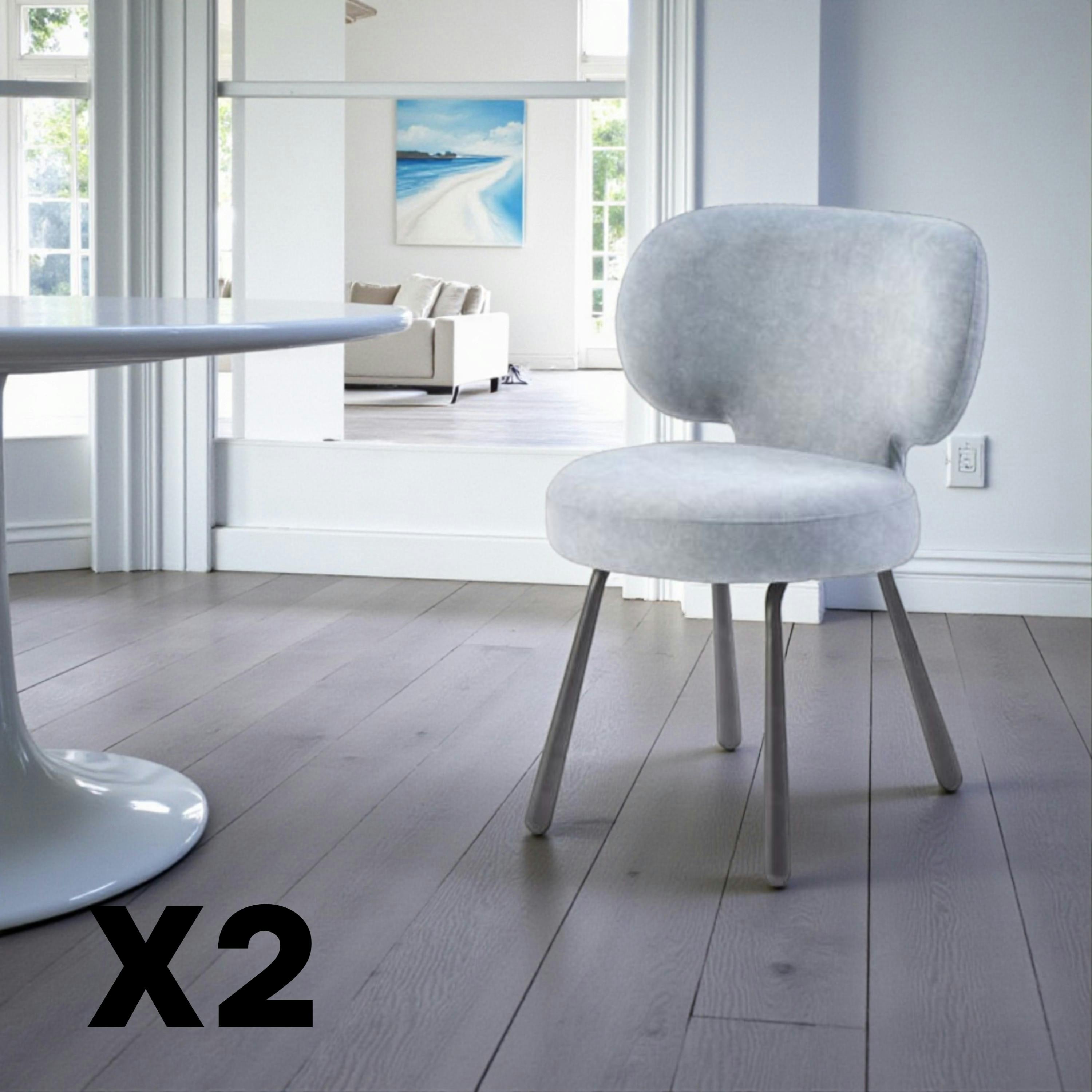 Chaise de salle à manger menthe, assise ronde (lot de 2) LIGURIE