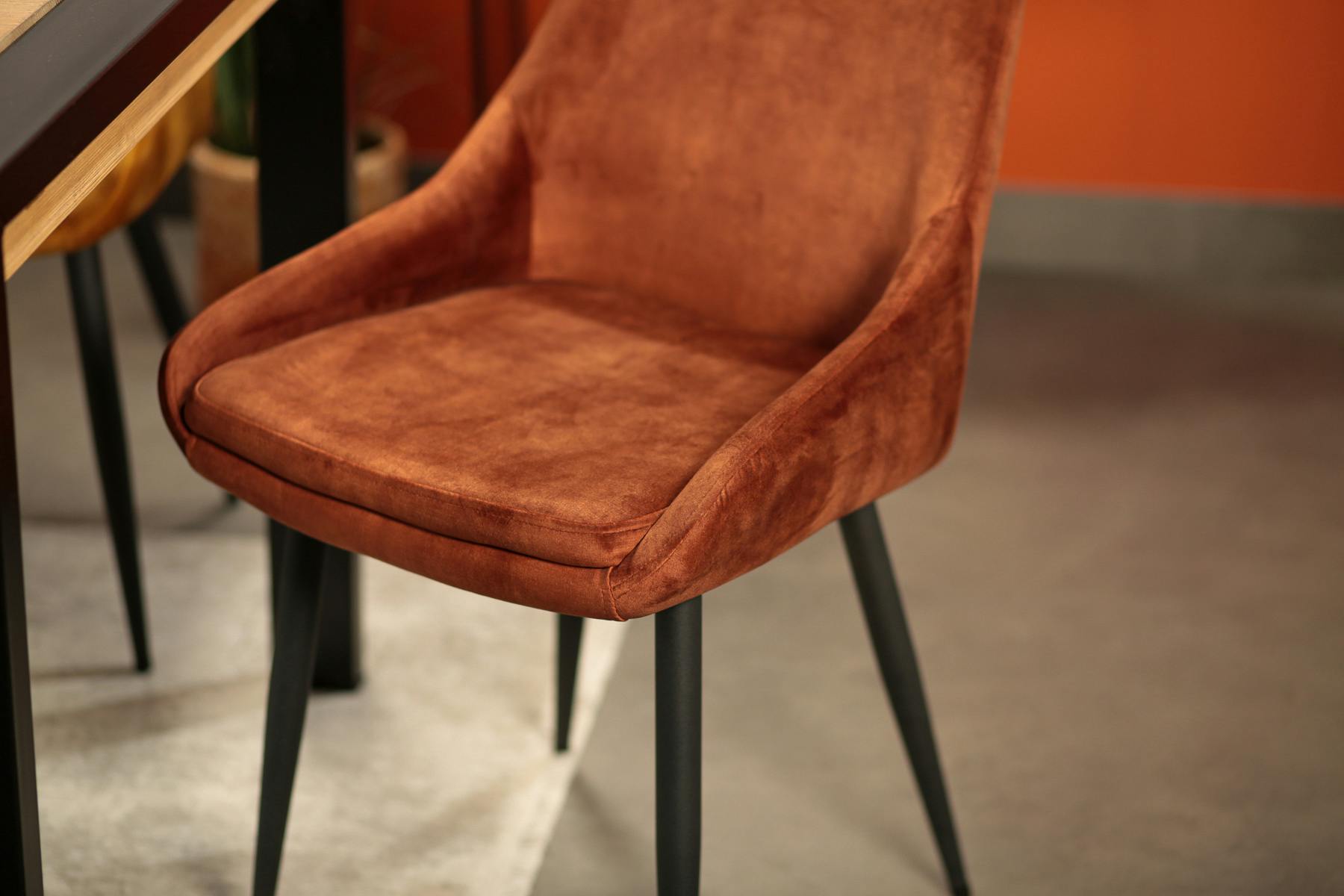 Wahson Lot De 2 Chaise Salle à Manger En Velours Chaise De Cuisine Avec Pieds En Métal, Chaise De Salon Pour Chambre/Restaurant(Jaune