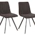 Chaise en tissu gris anthracite pieds metal de style contemporain