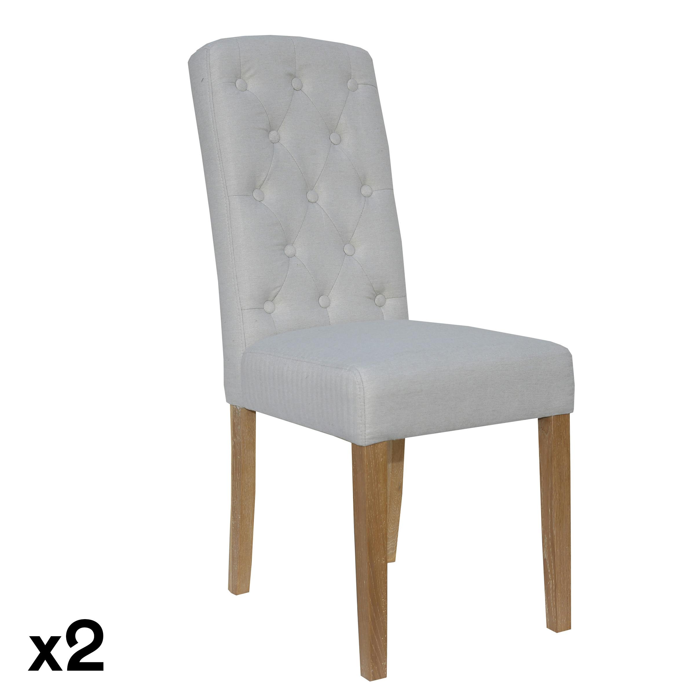 Chaise de table écrue (lot de 2) COTTAGE