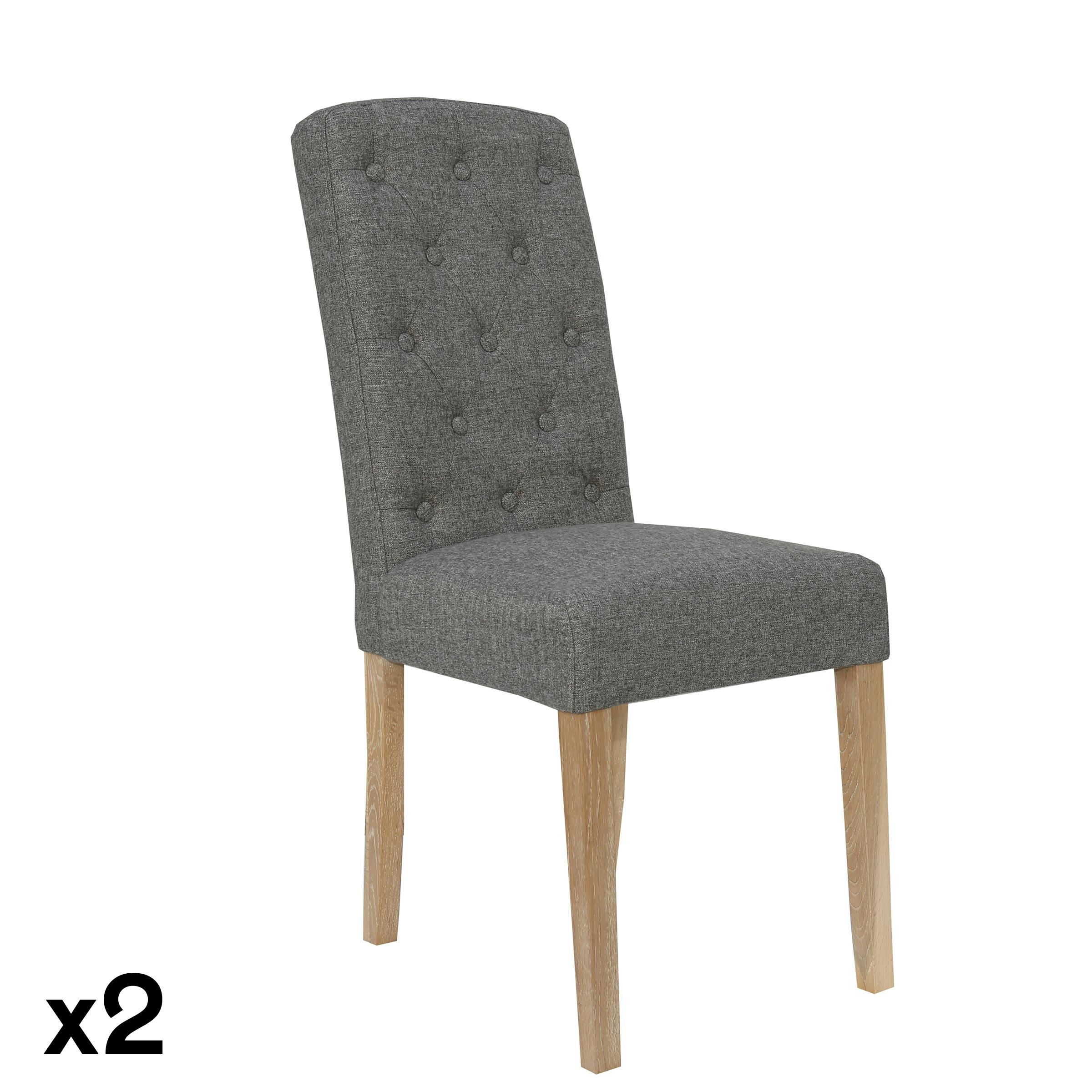 Chaise de table gris anthracite (lot de 2) COTTAGE