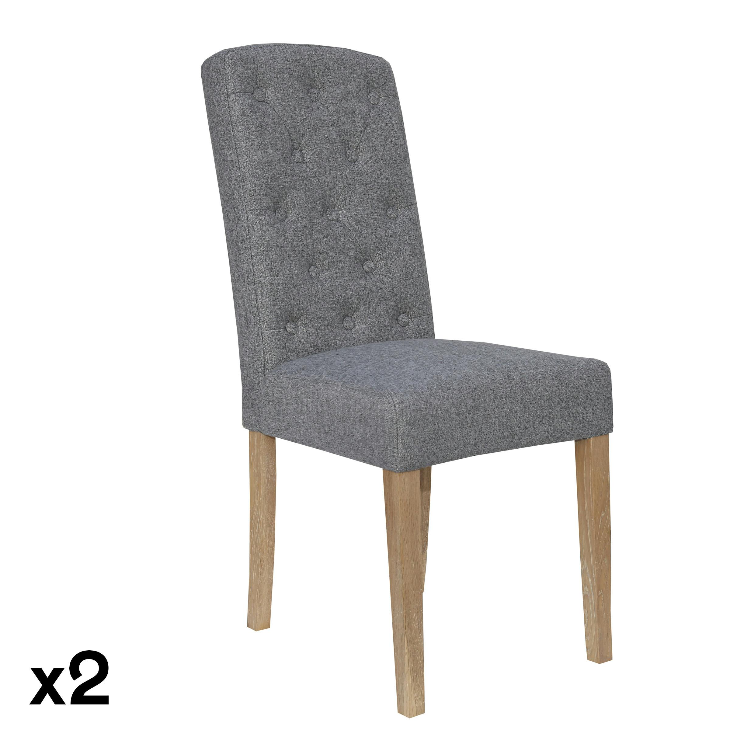 Chaise de table gris clair (lot de 2) COTTAGE