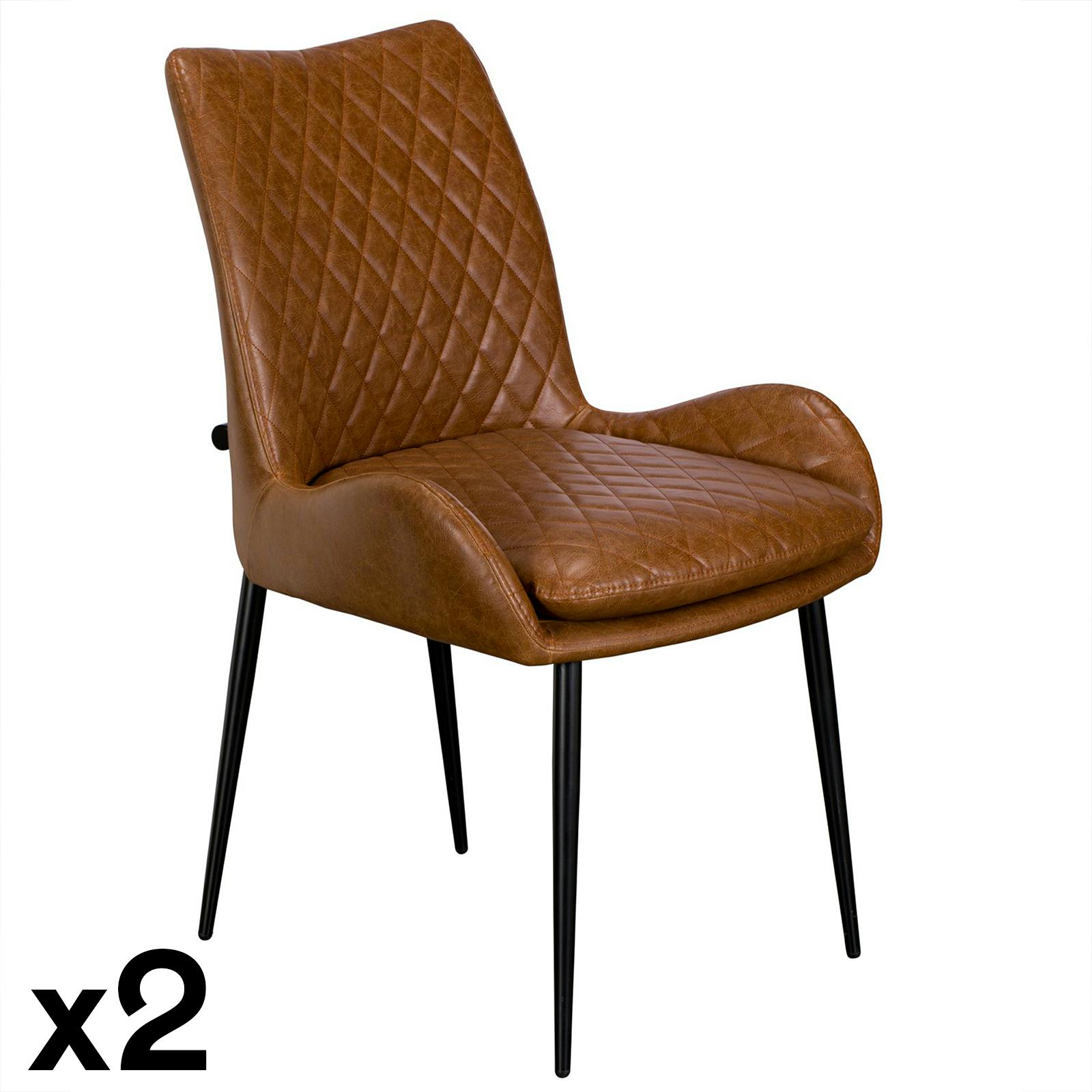 Chaise de table marron (lot de 2) VITTORIA