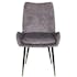 Chaise de table velours gris (lot de 2) QUEENSTOWN