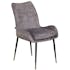 Chaise de table velours gris (lot de 2) QUEENSTOWN