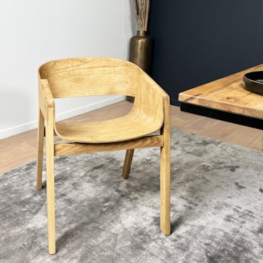  Chaise design en bois dossier large PALERME