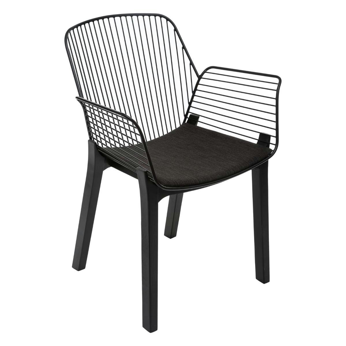 Chaise design noire (lot de 2) MONTGOMERY