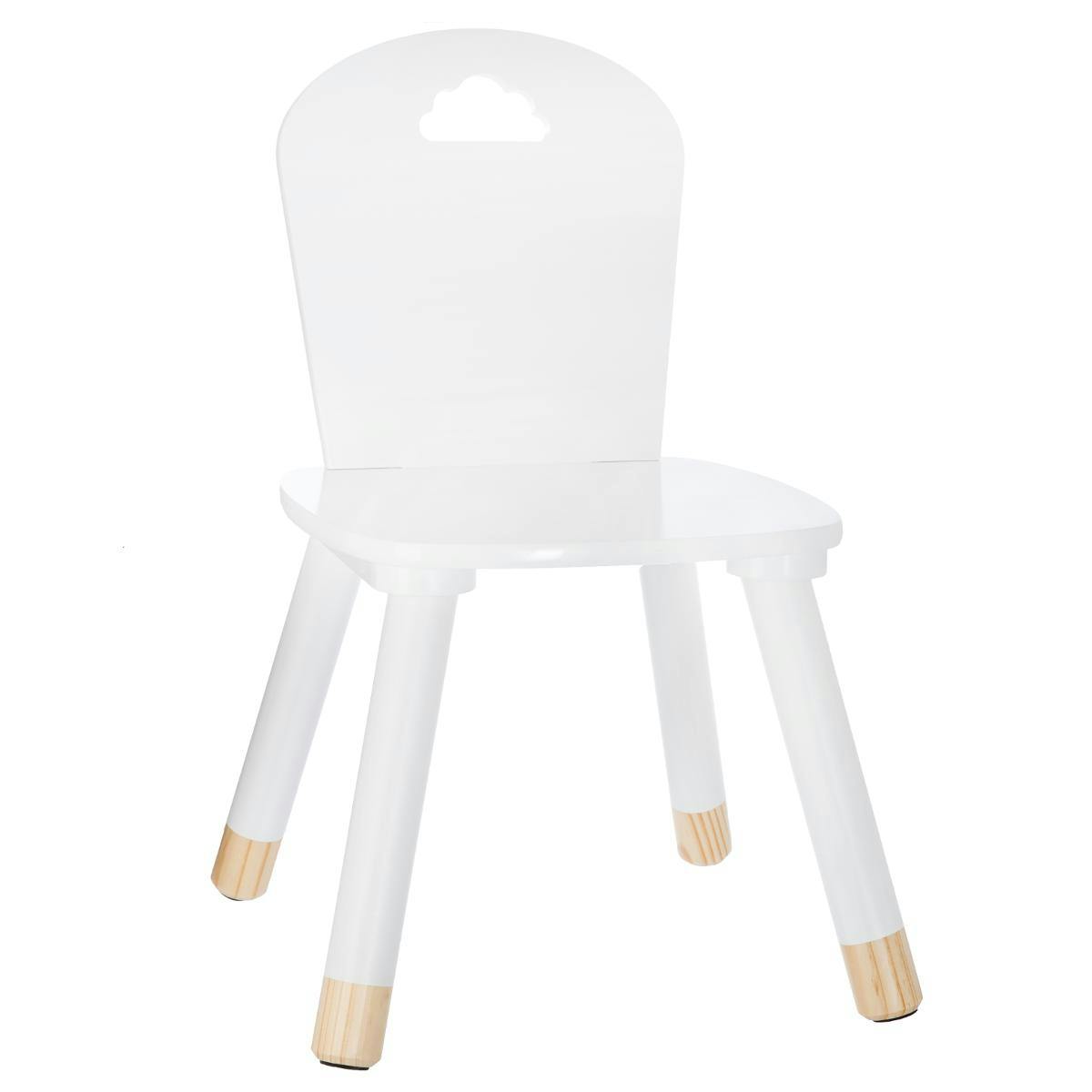 Chaise en bois enfant blanche