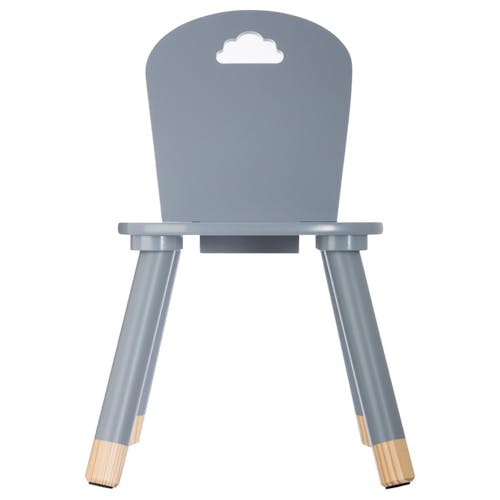 Chaise en bois enfant grise