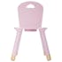 Chaise en bois enfant rose