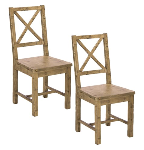 Chaise en bois recyclé BRISBANE (lot de 2)