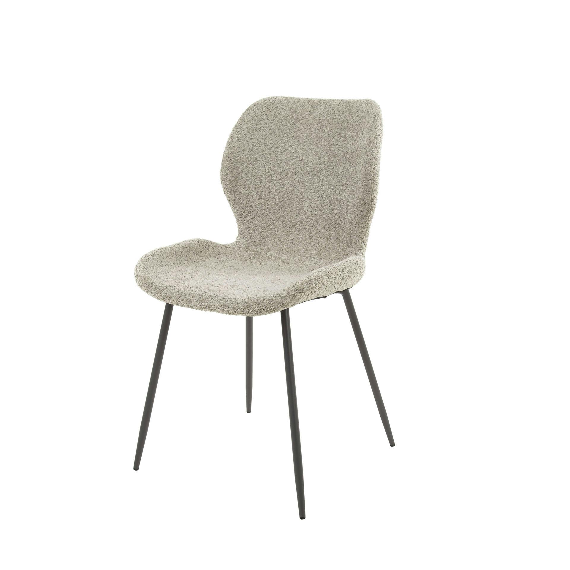 Chaise en bouclette beige (lot de 2) MELBOURNE