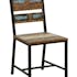 Chaise en Hévéa recyclé coloré et métal 45x51x90cm LOFT COLORS