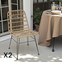 Chaise en rotin synthétique (lot de 2) GRENADE