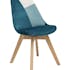 Chaise en velours bleu canard style scandinave (lot de 2) GOTEBORG