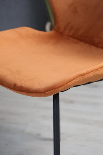 Chaise en velours brique style moderne (lot de 2) MELBOURNE