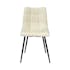 Chaise en velours écru motif damier (lot de 2) PALERME