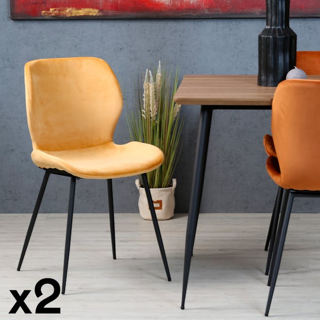 Joli & Mode 2302 - Lot de 2 Chaise de jardin Design Moderne