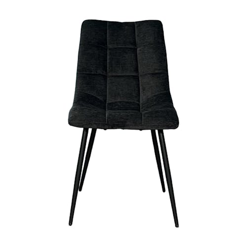 Chaise en velours noir motif damier (lot de 2) PALERME