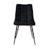 Chaise en velours noir motif damier (lot de 2) PALERME