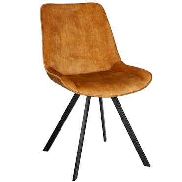 Chaise en velours ocre (lot de 2) BURGOS