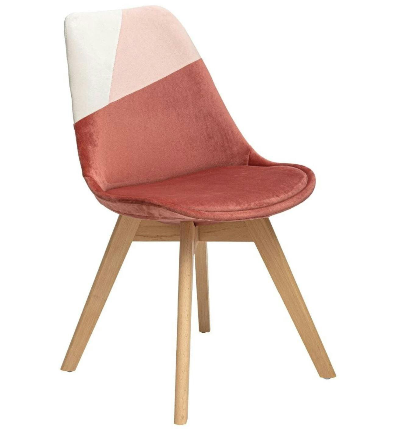 Chaise en velours rose style scandinave (lot de 2) GOTEBORG
