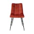 Chaise en velours rouge motif damier (lot de 2) PALERME