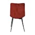 Chaise en velours rouge motif damier (lot de 2) PALERME