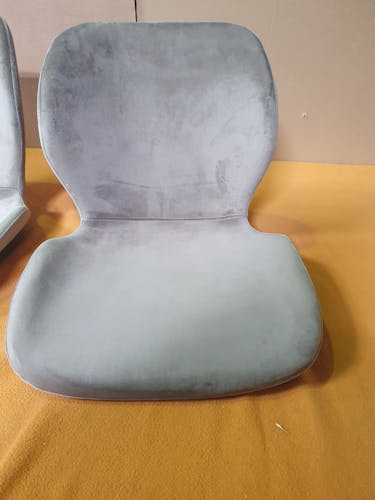 Chaise en velours sable MELBOURNE (lot de 2)