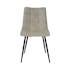 Chaise en velours taupe motif damier (lot de 2) PALERME