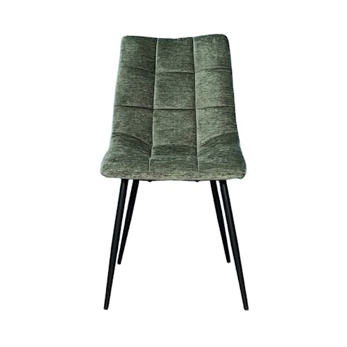 Chaise en velours vert motif damier (lot de 2) PALERME