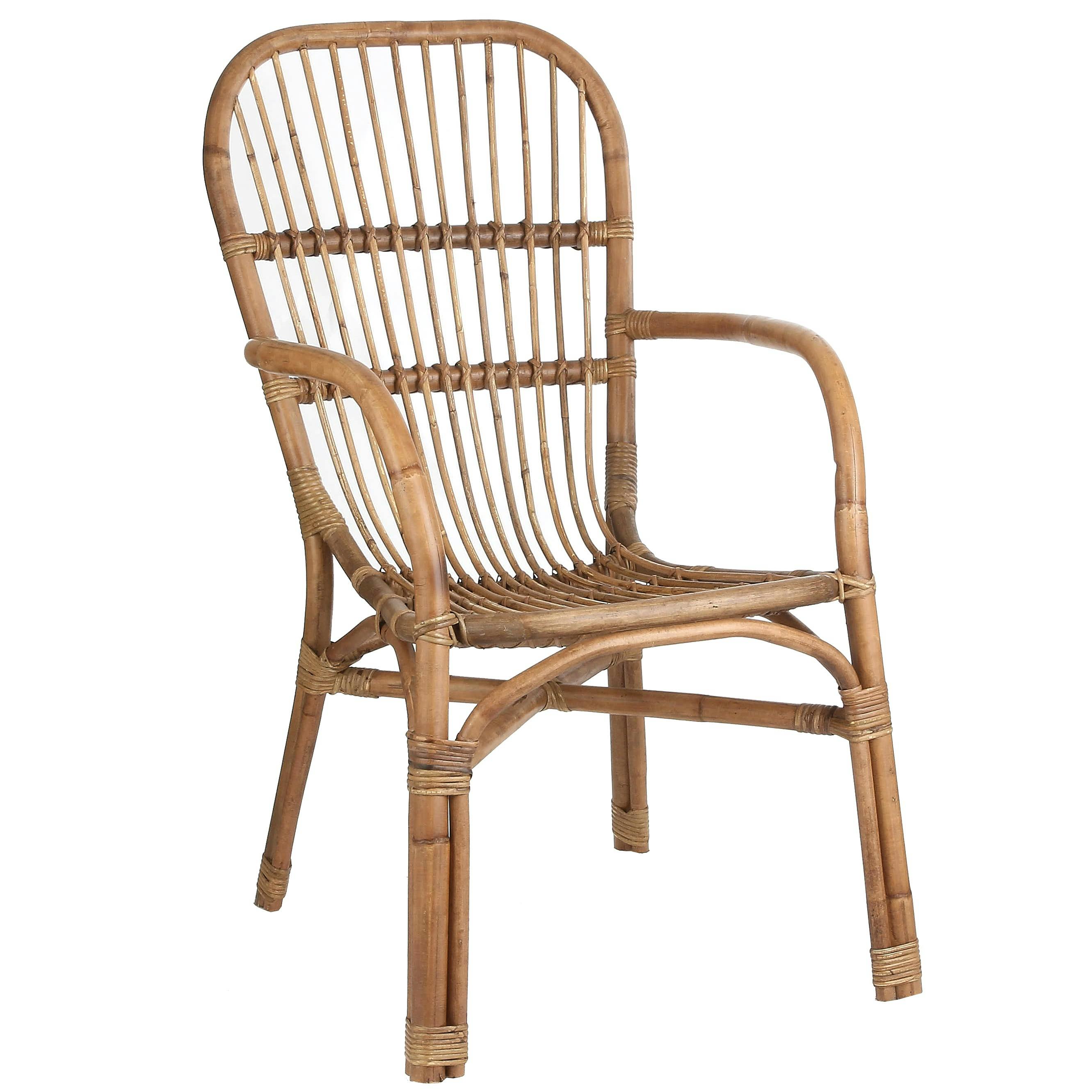 Chaise fauteuil en rotin naturel