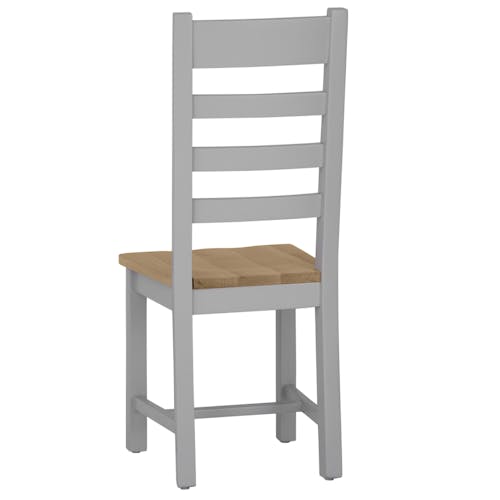 Chaise grise assise bois avec barreaux (lot de 2) PAROS
