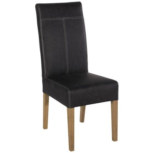 Chaise grise Moderne 60x100cm Hévéa et microfibre